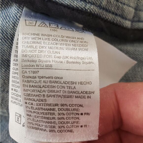 Banana Republic Denim Waist Tie Button Up Dress sz Med - Picture 11 of 11